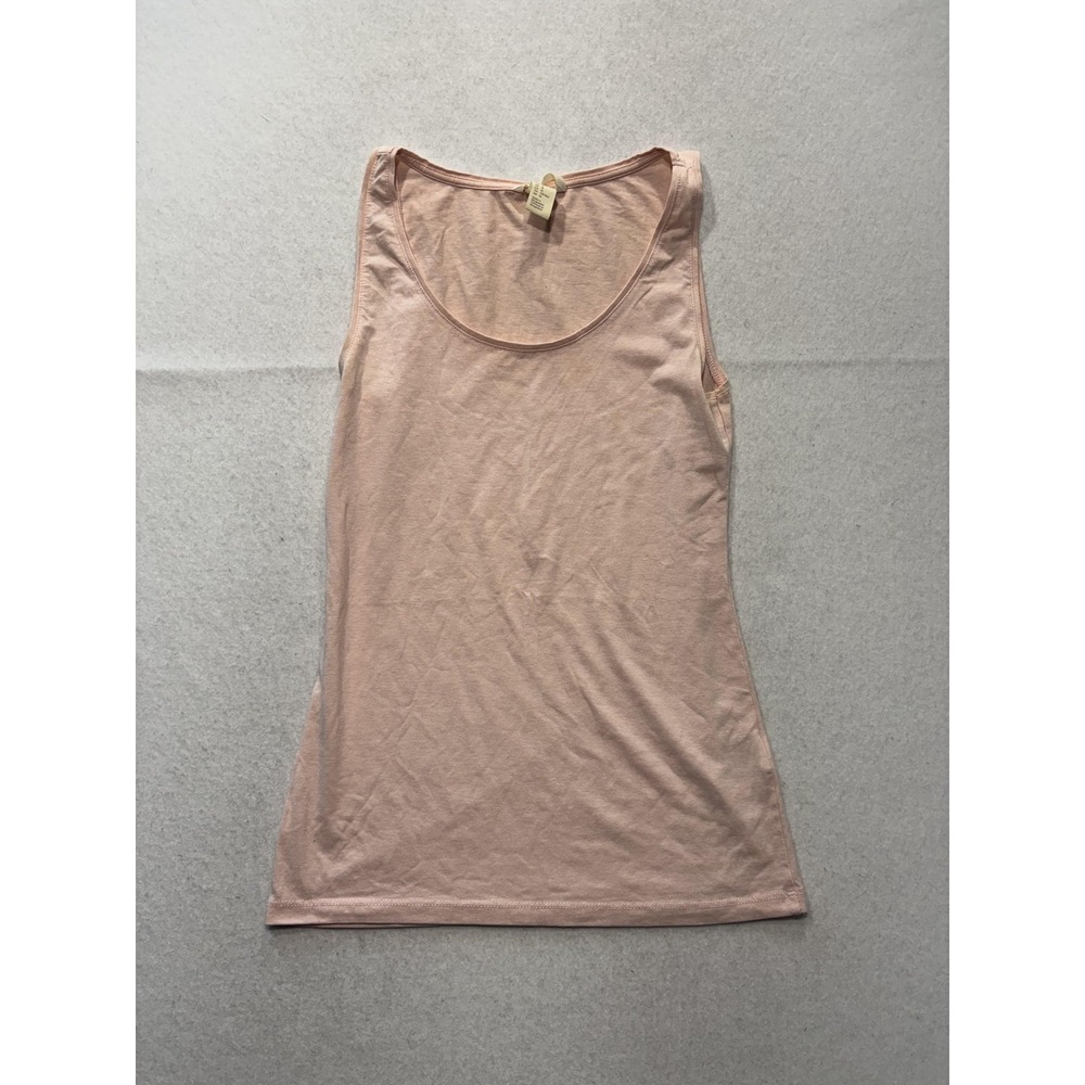 H&M Tank Top Womens M Pink Scoop Neck Basic Jersey Stretch Casual Summer Layer